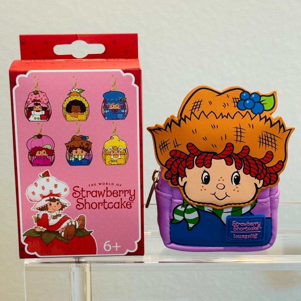 Loungefly Strawberry Shortcake Huckleberry Pie Mini Backpack Bag Charm New